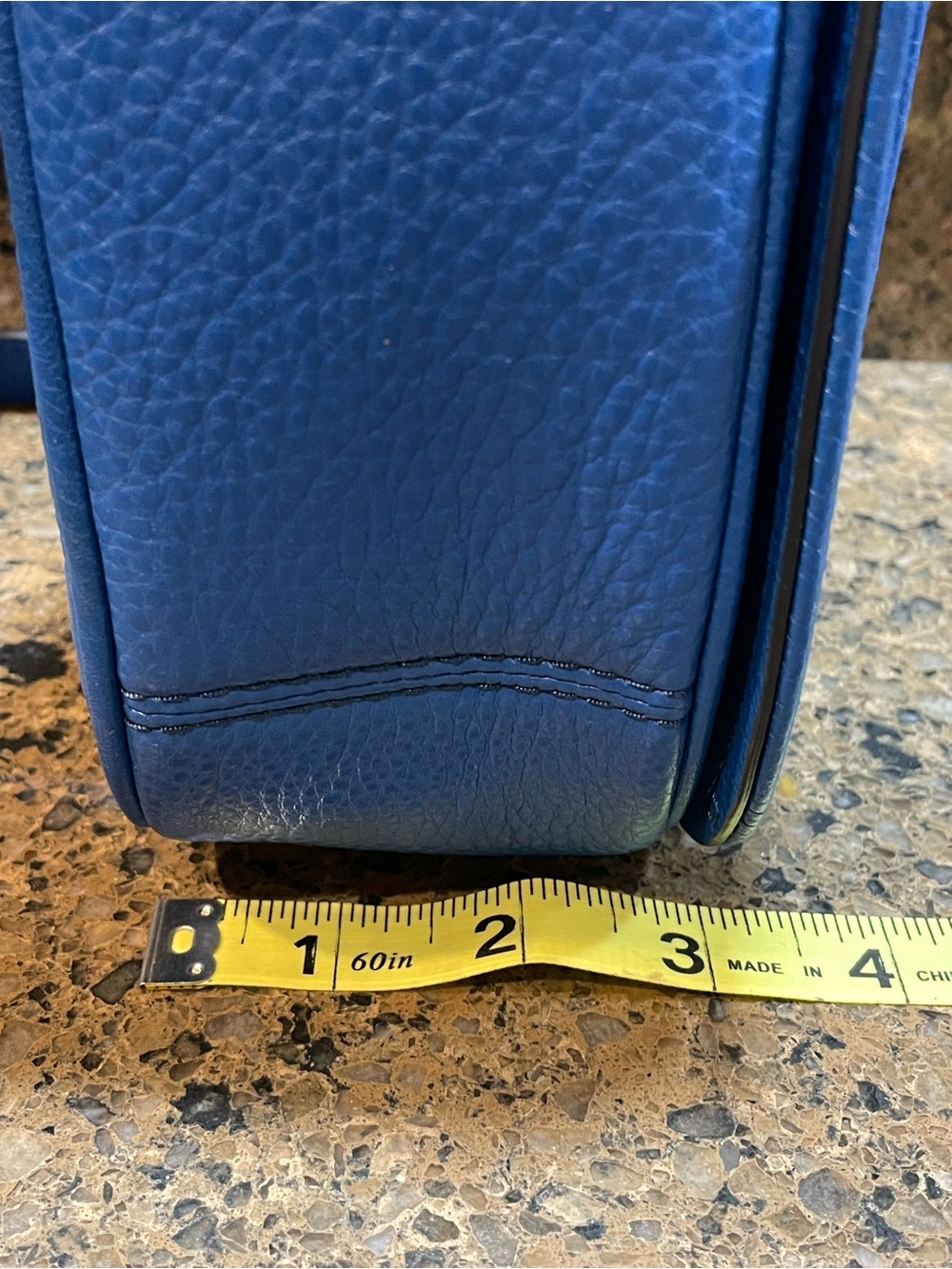 Marc Jacobs Empire City Mini Messenger Leather Crossbody Bag Cobalt Blue EUC - Picture 14 of 15